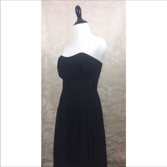 White House Black Market Strapless Black Dress 2 - Picture 2 of 7
